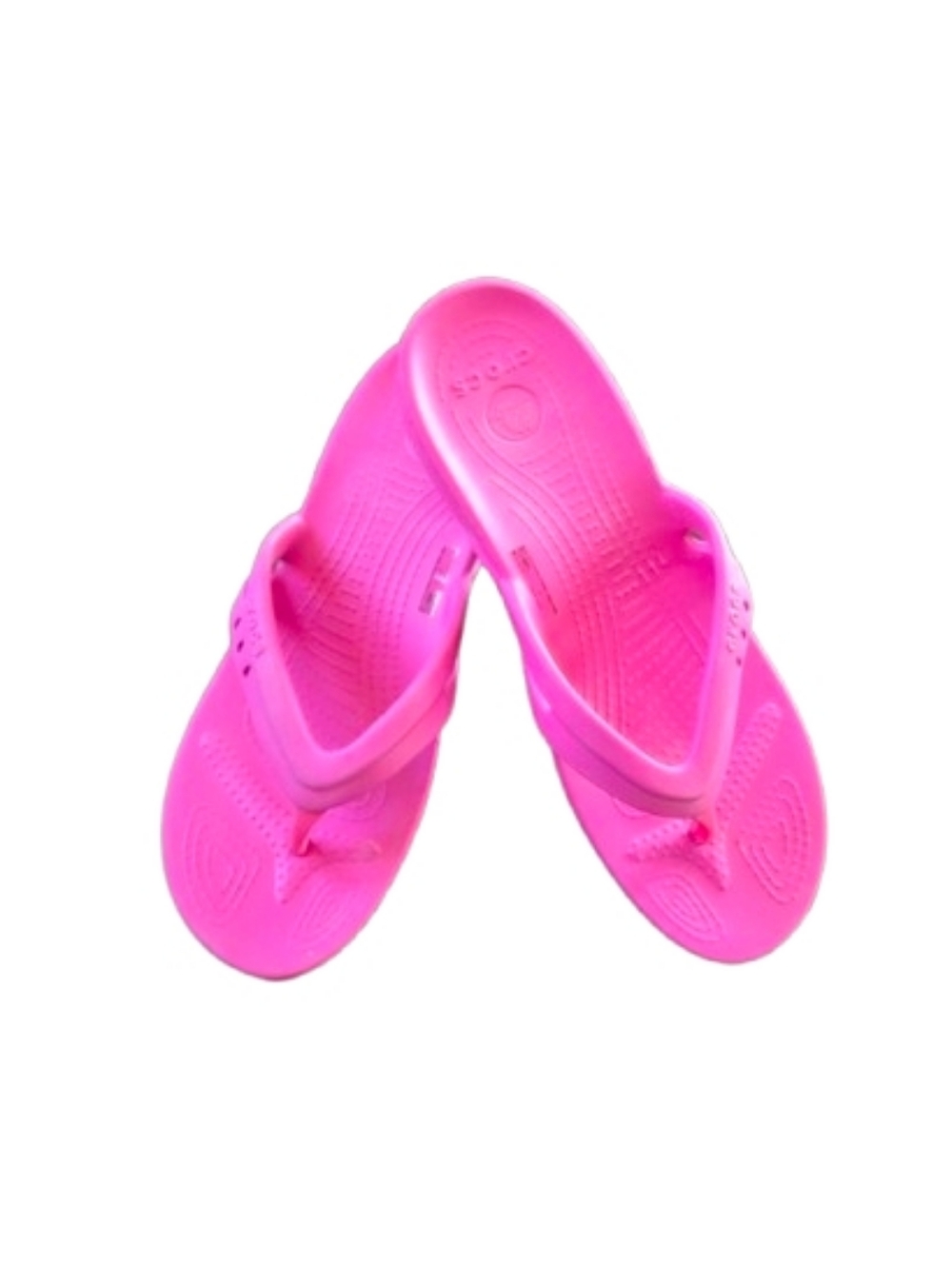 Crocs Shoes Kids Kadee II Hot Pink Flip Flop Thong Sandals Cushion Size 4